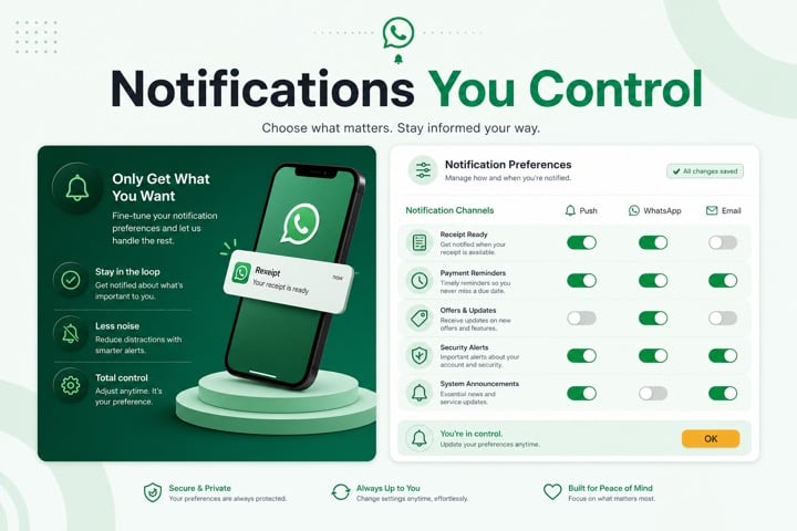 Visual for Notifications you control